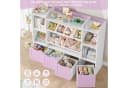 Homfa Kinderregal mit 10 Boxen Weiß/Lila Spielzeugtruhe Bild 5