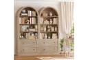 Homfa Bücherregal Weiß mit Bogenfront und 2 Schubladen Bild 5