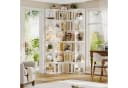Homfa Eckregal Weiß L-förmig Bücherregal Standregal 185 cm Bild 4