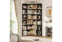 Homfa Eckregal Schwarz L-förmig Bücherregal 185 cm Bild 1