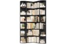Homfa Eckregal Schwarz L-förmig Bücherregal 185 cm Bild 2