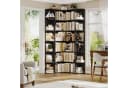 Homfa Eckregal Schwarz L-förmig Bücherregal 185 cm Bild 4