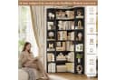 Homfa Eckregal Schwarz L-förmig Bücherregal 185 cm Bild 5