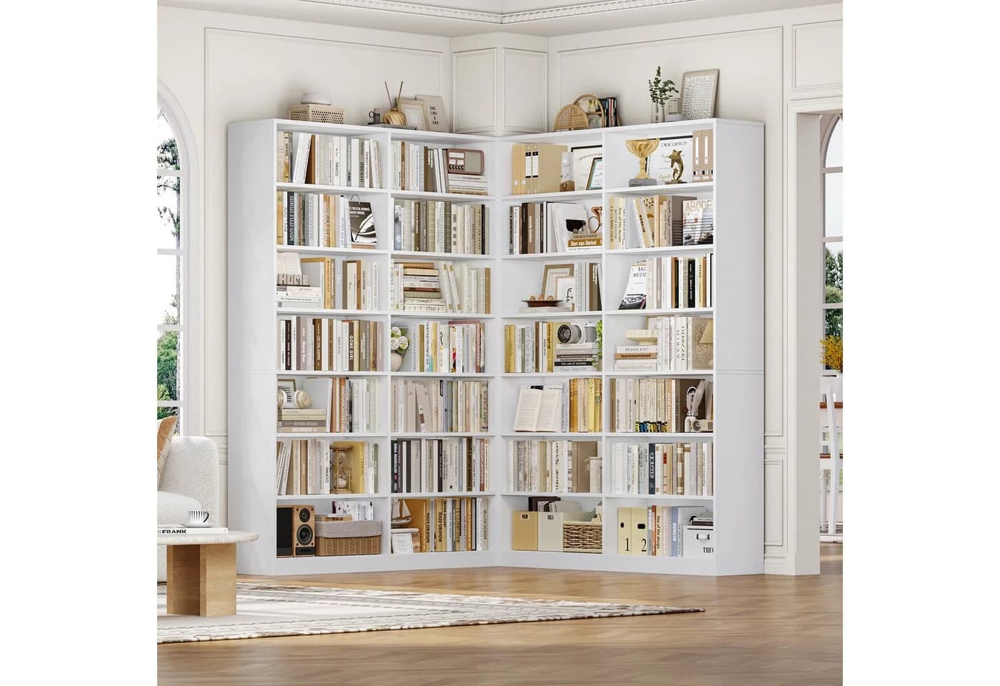 Homfa Bücherregal 14 Fächer Weiß Modernes Standregal - Bild 5