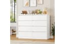 Homfa Kommode 8 Schubladen Weiß Modern Sideboard Bild 5