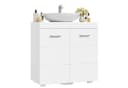 Homfa Waschbeckenunterschrank 2 Türen Weiß Modern Bild 2