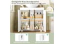 Homfa Waschbeckenunterschrank 2 Türen Weiß Modern Bild 5