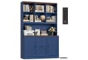 Homfa Aktenschrank mit Steckdose und Schubladen Blau Bild 2