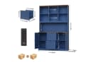 Homfa Aktenschrank mit Steckdose und Schubladen Blau Bild 3
