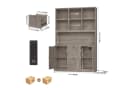 Homfa Aktenschrank mit Steckdose und Schubladen Artisan Eiche Bild 3