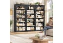 Homfa Bücherregal Schwarz 6 Fächer Arch Design Bild 1