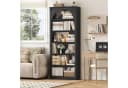 Homfa Bücherregal Schwarz 6 Fächer Arch Design Bild 5