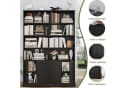 Homfa Bücherregal 185 cm mit 4 Türen und 8 Fächern Schwarz/Weiß Bild 5