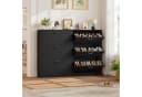 Homfa Schuhschrank mit Klappen Schuhregal Weiß Schwarz Bild 1