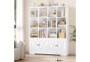 Homfa Bücherregal Standregal mit 12 Fächern und 4 Türen Weiß Bild 1
