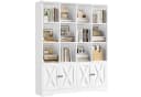 Homfa Bücherregal Standregal mit 12 Fächern und 4 Türen Weiß Bild 2