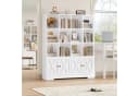 Homfa Bücherregal Standregal mit 12 Fächern und 4 Türen Weiß Bild 4