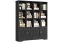 Homfa Bücherregal Standregal mit 12 Fächern und 4 Türen Schwarz Bild 2