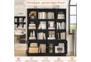 Homfa Bücherregal Standregal mit 12 Fächern und 4 Türen Schwarz Bild 5