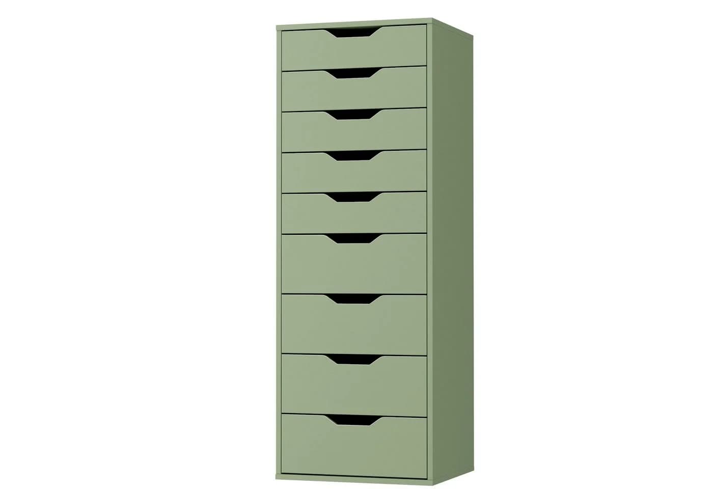 Homfa Hochkommode mit 9 Schubladen schmal grün - Bild 2
