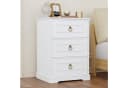 Homfa Nachttisch 2er Set Weiß mit 3 Fächern Bild 3