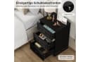 Homfa Nachttisch 2er Set Schwarz mit 3 Fächern Bild 5