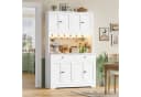 Homfa Küchenbuffet Weiß mit LED & Steckdosenleiste Bild 4