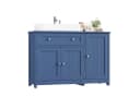 Homfa Waschbeckenunterschrank Blau mit 1 Schublade und 3 Türen Bild 2