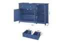 Homfa Waschbeckenunterschrank Blau mit 1 Schublade und 3 Türen Bild 3