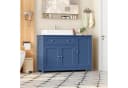 Homfa Waschbeckenunterschrank Blau mit 1 Schublade und 3 Türen Bild 4
