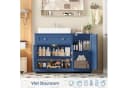 Homfa Waschbeckenunterschrank Blau mit 1 Schublade und 3 Türen Bild 5