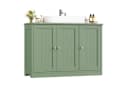 Homfa Waschbeckenunterschrank Weiß 90 cm mit 3 Türen Bild 2