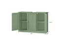 Homfa Waschbeckenunterschrank Weiß 90 cm mit 3 Türen Bild 3