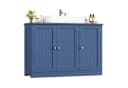 Homfa Waschbeckenunterschrank Weiß 90 cm Landhausstil Bild 2