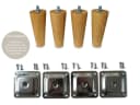 Omformo Möbelfüße Upp Eiche Massivholz Set 4-St. M8-Gewinde Bild 4