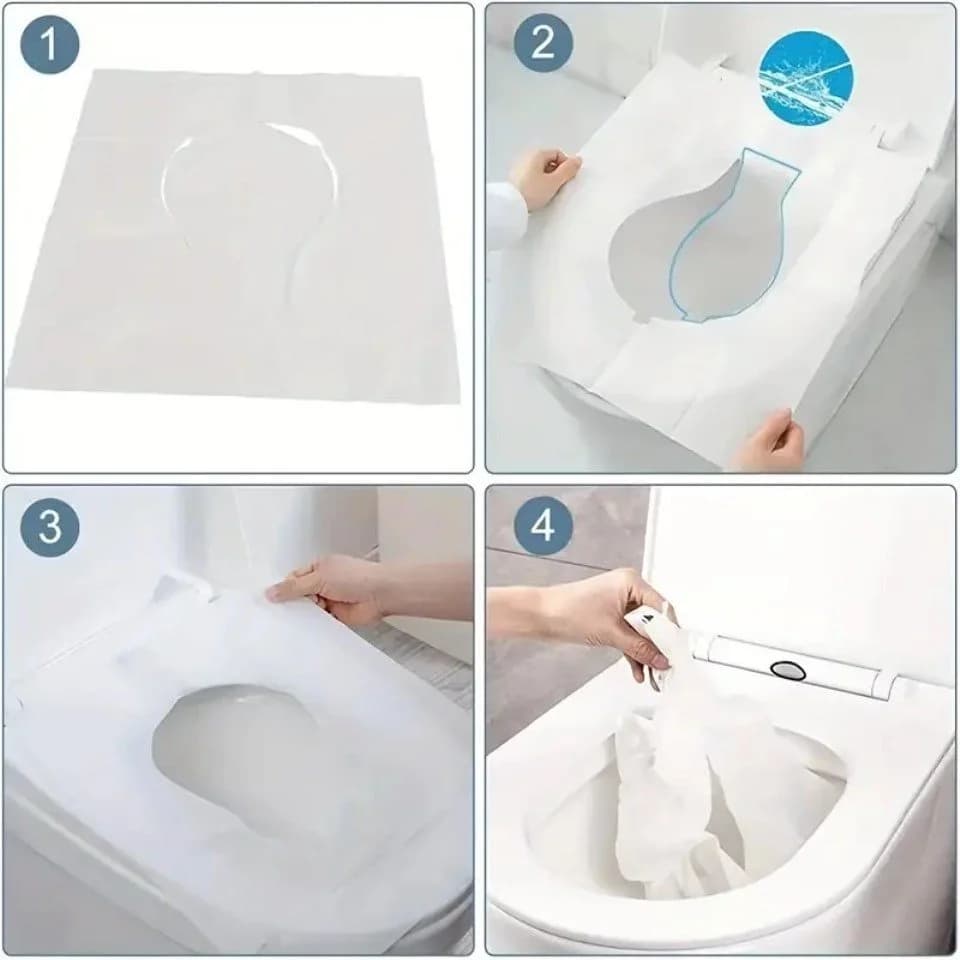Einweg-Toilettensitzbezug aus recyceltem Papier - Bild 4