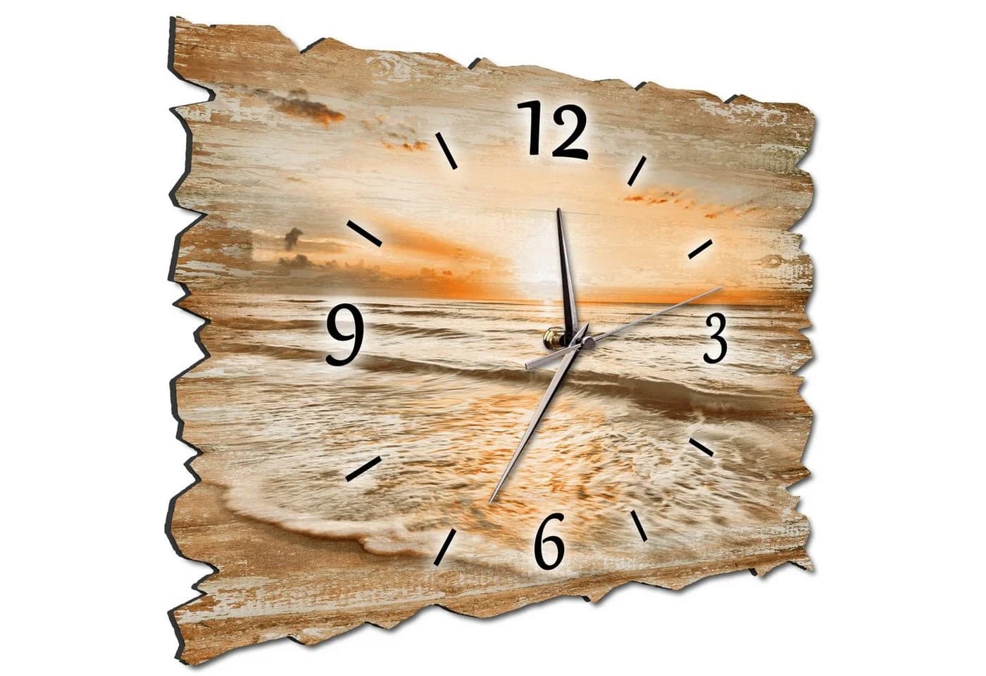 Bilder-Manufaktur Wanduhr H3a-10234 Funkuhr oder Quarzuhr lautlos Holz - Bild 2