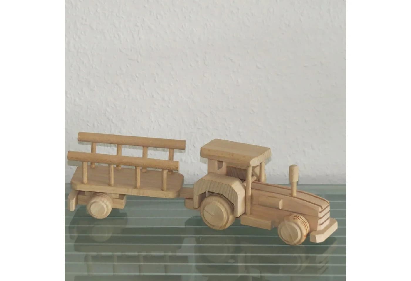 Holz-Bagger Bulldozer Traktor mit Hänger Set