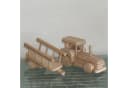 Holz-Bagger Bulldozer Traktor mit Hänger Set Bild 5