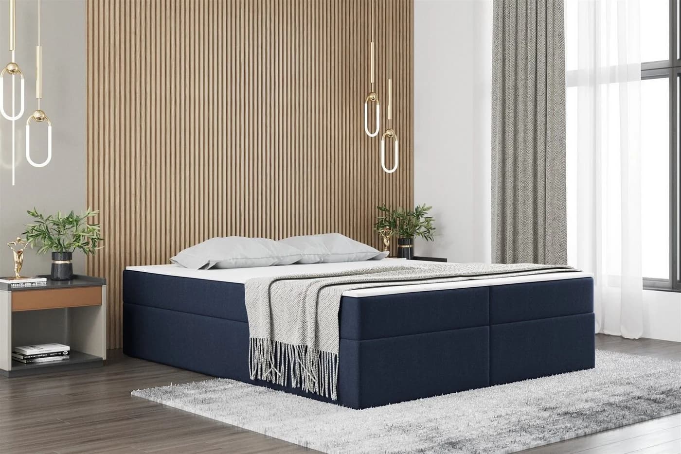 Fun Möbel Boxbett Dachschräge PRIMA Blau mit Bettkasten und Topper - Bild 2