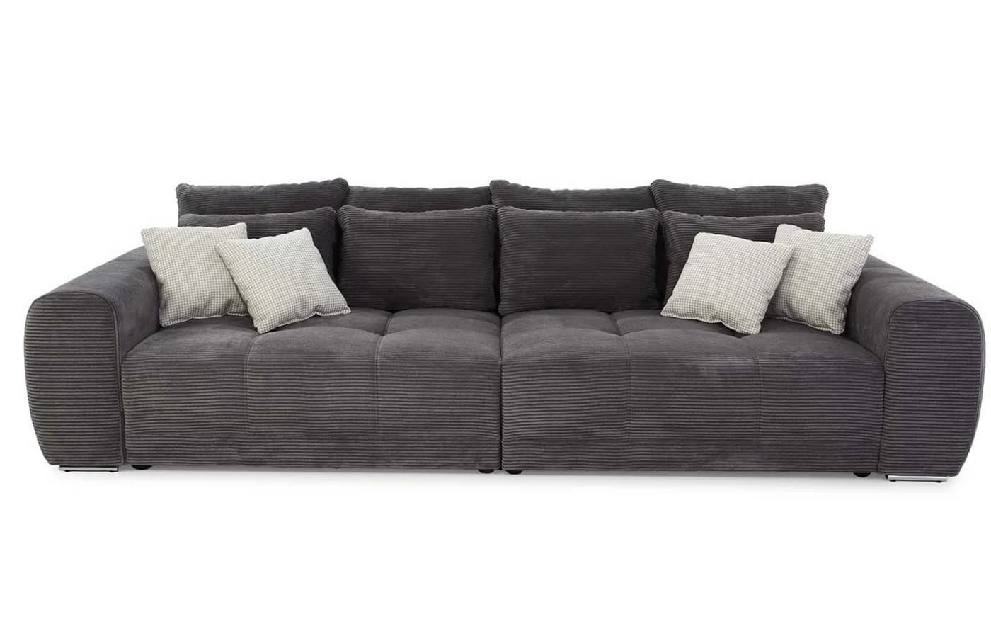 luma-home Big-Sofa 15171 XXL-Couch Grau Anthrazit Federkernpolsterung - Bild 2