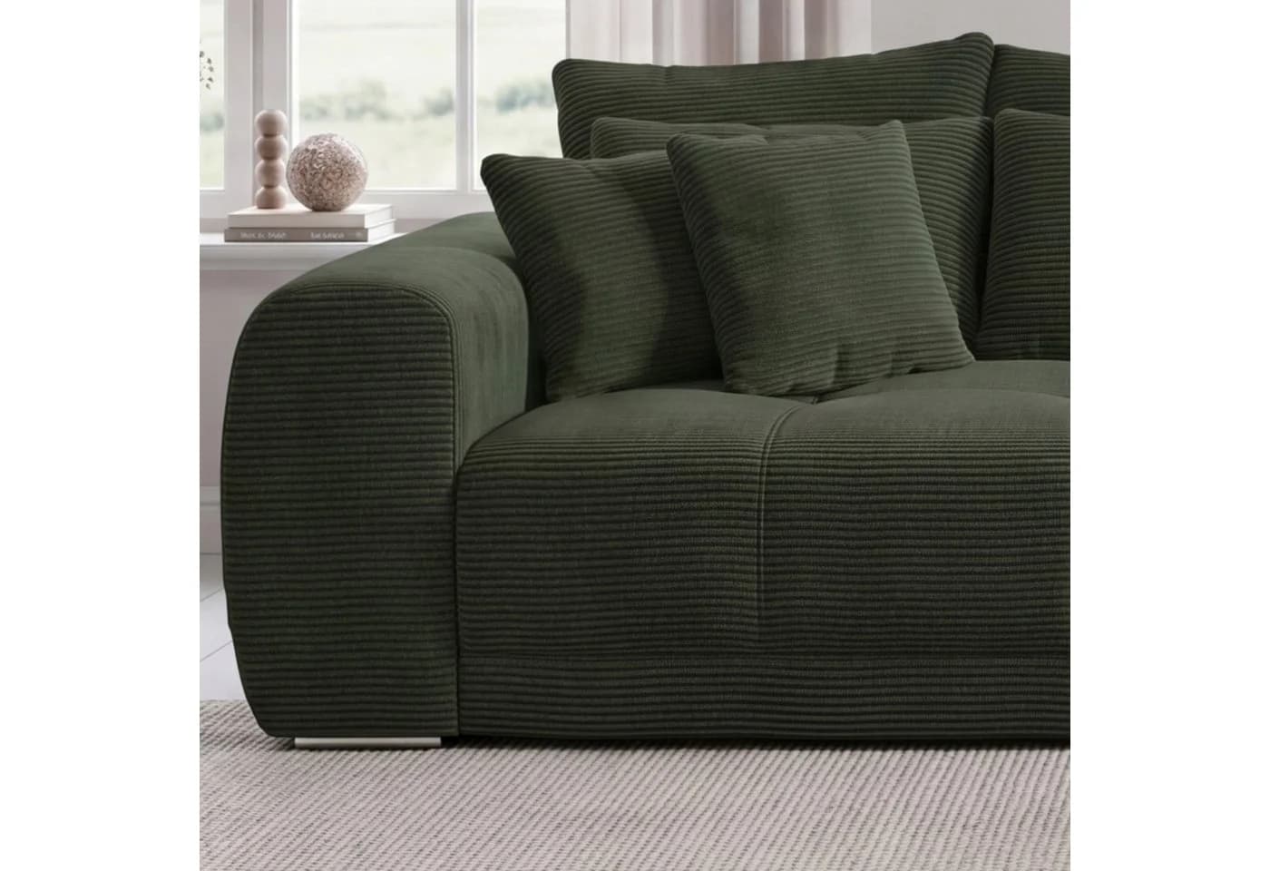 luma-home Big-Sofa 15172 XXL-Couch Grün Federkernpolsterung - Bild 4