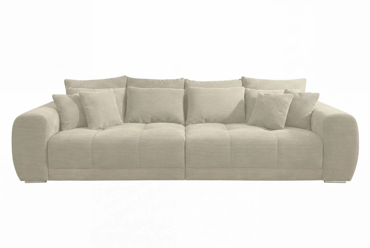 luma-home Big-Sofa 15173 XXL-Couch Beige/Grau Federkernpolsterung - Bild 2