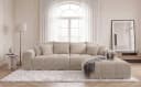 luma-home Big-Sofa 15173 XXL-Couch Beige/Grau Federkernpolsterung Bild 3