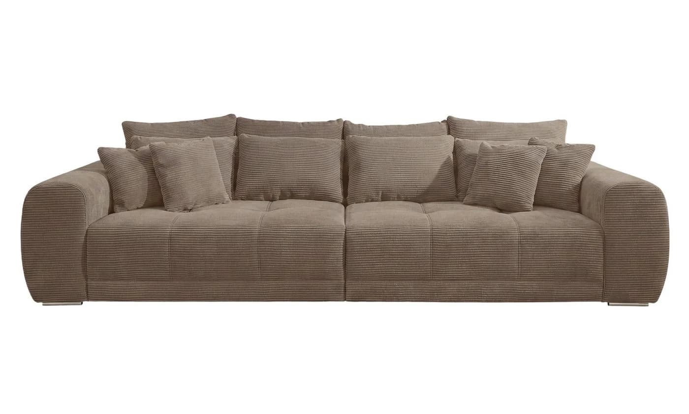 luma-home Big-Sofa 15174 XXL-Couch 306x134x86 cm Federkernpolsterung Braun - Bild 2
