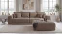 luma-home Big-Sofa 15174 XXL-Couch 306x134x86 cm Federkernpolsterung Braun Bild 3
