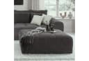 luma-home Polsterhocker 15175 XXL-Hocker Grau Anthrazit Cordstoff Bild 1