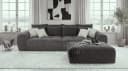 luma-home Polsterhocker 15175 XXL-Hocker Grau Anthrazit Cordstoff Bild 3