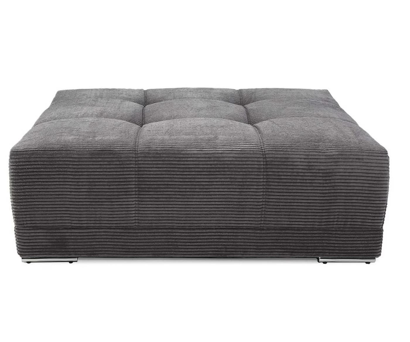 luma-home Polsterhocker 15175 XXL-Hocker Grau Anthrazit Cordstoff - Bild 4