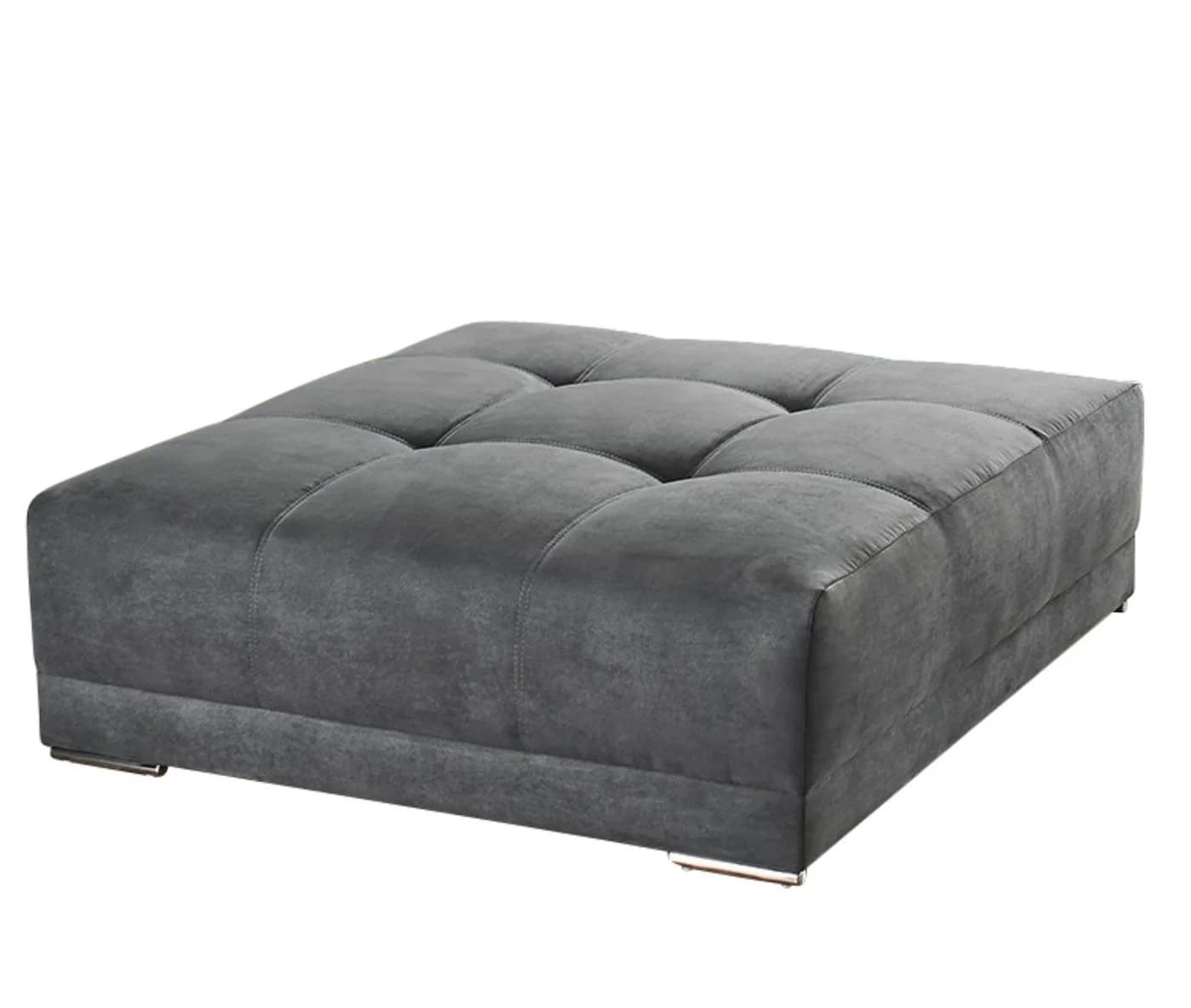 luma-home Polsterhocker 15139 XXL-Hocker Grau Federkernpolsterung - Bild 2